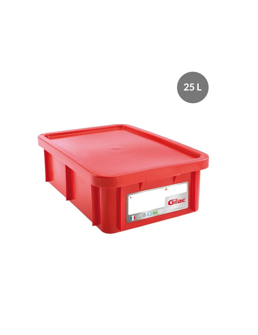 BAC DE STOCKAGE RECTANGULAIRE HACCP AVEC COUVERCLE - 25 L 3 BAC DE STOCKAGE RECTANGULAIRE HACCP AVEC COUVERCLE - 25 L