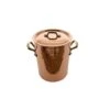 BAIN A POTAGE CUIVRE ETAME AVEC COUVERCLE D18 -Outils Patisserie bain a potage cuivre etame avec couvercle diametre 18