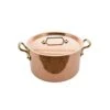 BASSINE A RAGOUT CUIVRE ETAME AVEC COUVERCLE
