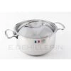 BASSINE A RAGOUT INOX AVEC COUVERCLE DIAMETRE 24 - AFFINITY -Outils Patisserie bassine a ragout inox avec couvercle diametre 24 affinity