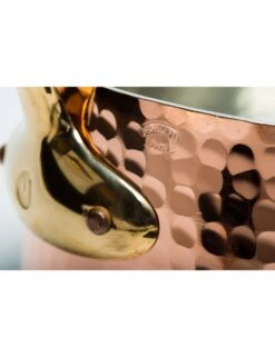 CASSEROLE CUIVRE ETAME EXTRA FORT QUEUE BRONZE -Outils Patisserie casserole cuivre etame extra fort queue bronze 2