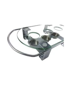 CHAUFFE PLAT 3 BOUGIES - CHROME - GLACE -Outils Patisserie chauffe plat 3 bougies chrome glace 2