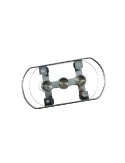 CHAUFFE PLAT 3 BOUGIES - CHROME - GLACE