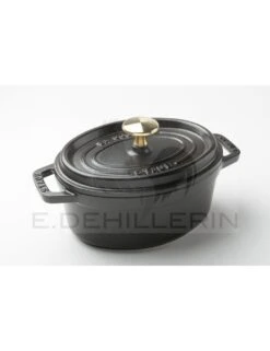 COCOTTE FONTE OVALE NOIRE - STAUB -Outils Patisserie cocotte fonte ovale noire staub 1