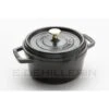 COCOTTE FONTE RONDE NOIRE - STAUB 1 COCOTTE FONTE RONDE NOIRE - STAUB -Outils Patisserie cocotte fonte ronde noire staub