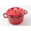 COCOTTE FONTE RONDE ROUGE - STAUB 2 COCOTTE FONTE RONDE ROUGE - STAUB -Outils Patisserie cocotte fonte ronde rouge staub
