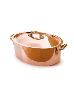 COCOTTE OVALE AVEC COUVERCLE - SERVICE TABLE - CUPRINOX -Outils Patisserie cocotte ovale avec couvercle service table cuprinox 3