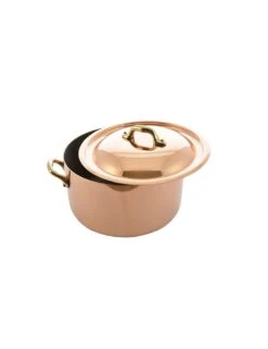 COCOTTE RONDE AVEC COUVERCLE - SERVICE TABLE - CUPRINOX