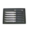 COFFRET 6 COUTEAUX DE TABLE - LAGUIOLE - MADREPERLA NOIR -Outils Patisserie coffret 6 couteaux de table laguiole madreperla noir