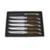 COFFRET 6 COUTEAUX DE TABLE - LAGUIOLE - PISTACHIER 2 COFFRET 6 COUTEAUX DE TABLE - LAGUIOLE - PISTACHIER -Outils Patisserie coffret 6 couteaux de table laguiole pistachier