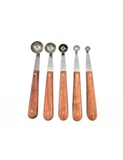 CUILLÈRE À LÉGUME (PARISIENNE) RONDE - MANCHE PALISSANDRE -Outils Patisserie cuillere a legume parisienne ronde manche en bubinga 2