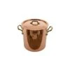 MARMITE CUIVRE ETAME AVEC COUVERCLE -Outils Patisserie marmite cuivre etame avec couvercle