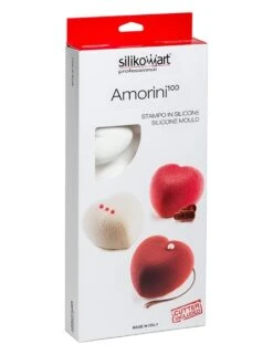 PLAQUE SILIKOMART - 8 COEURS BOMBES 5 PLAQUE SILIKOMART - 8 COEURS BOMBES -Outils Patisserie plaque silikomart 8 coeurs bombes 1