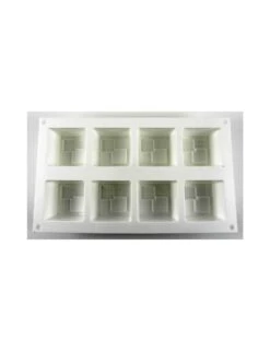 PLAQUE SILIKOMART - 8 CUBES KUADRO -Outils Patisserie plaque silikomart 8 cubes kuadro 2