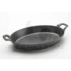 PLAT OVALE FONTE NOIRE - STAUB -Outils Patisserie plat ovale fonte noir staub