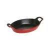 PLAT OVALE FONTE ROUGE - STAUB -Outils Patisserie plat ovale fonte rouge staub