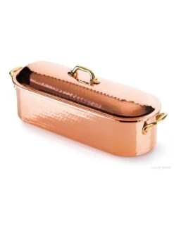 POISSONNIERE A TRUITE CUIVRE ETAME LONGUEUR 40