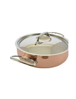 De Buyer RONDEAU CUIVRE INDUCTION AVEC COUVERCLE CUIVRE INOX 6 De Buyer RONDEAU CUIVRE INDUCTION AVEC COUVERCLE CUIVRE INOX -Outils Patisserie rondeau cuivre induction avec couvercle cuivre inox 1