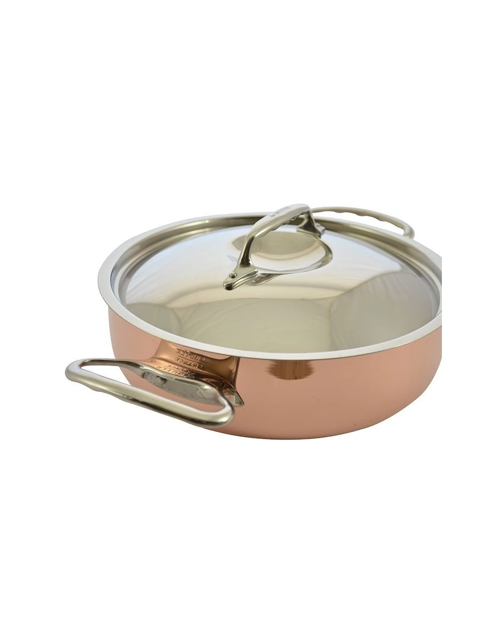 De Buyer RONDEAU CUIVRE INDUCTION AVEC COUVERCLE CUIVRE INOX 4 De Buyer RONDEAU CUIVRE INDUCTION AVEC COUVERCLE CUIVRE INOX – Image 2