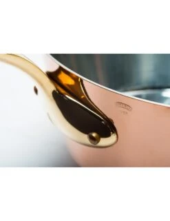 SAUTEUSE EVASEE CUIVRE ETAME EXTRA FORT QUEUE BRONZE -Outils Patisserie sauteuse evasee cuivre etame extra fort queue bronze 3