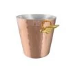 SEAU A CHAMPAGNE ROND - CUIVRE MARTELE -Outils Patisserie seau a champagne rond cuivre martele
