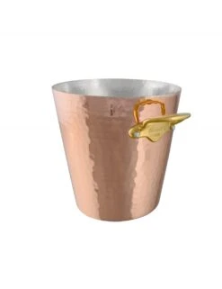 SEAU A CHAMPAGNE ROND - CUIVRE MARTELE